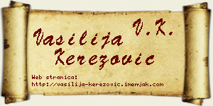 Vasilija Kerezović vizit kartica